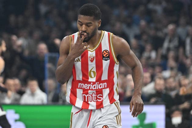 PARTIZAN vs CRVENA ZVEZDA JARED BUTLER Dzered Batler basketball Partizan vs Crvena zvezda during Euroleague matrch at Beogradska arena, Belgrade 12.12.2025 Foto: BASKETBALL, EUROLEAGUE, PARTIZAN, CRVENA ZVEZDA Belgrade Belgrade arena Serbia Copyright: xMarkoxMetlas xMNxPressx