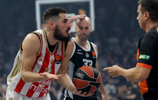 Partizan v Crvena Zvezda, Euroleague basketball, season 2025 2026, round 15 Belgrade, Serbia. 12th Dec, 2025. Crvena Zvezda s Nikola Kalinic during Euroleague basketball match between Partizan and Crvena Zvezda (Red Star) on December 12. 2025. in Belgrade, Serbia. Belgrade Serbia Copyright: xPedjaxMilosavljevic STARSPORTx