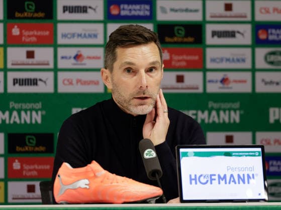 Germany Soccer, 2 Bundesliga 2025 26, 16 Matchday SpVgg Greuther Fürth vs Hertha BSC Sportpark Ronhof Fürth Press conference Stefan Leitl Coach Hertha BSC Copyright: xChristopherxRupprechtx