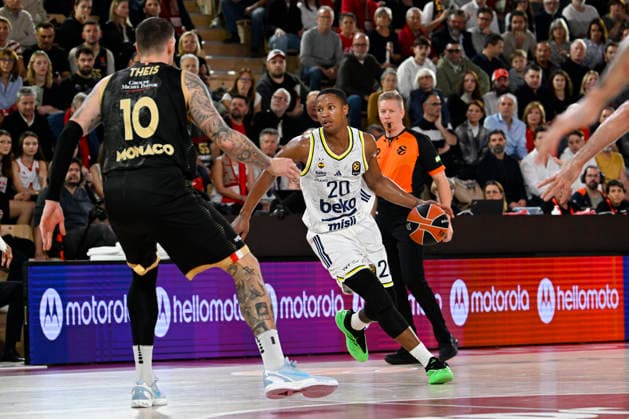 BASKET-BALL : AS Monaco VS Fenerbahce Beko - Turkish Airlines EuroLeague - 12 12 2025 Devon Hall (Fenerbahce Beko) - Turkish Airlines EuroLeague match between AS Monaco and Paris Basketball on December 12, 2025 at the Louis II Stadium in Monaco. MonacoMonaco  Copyright: xWilliamxCannarellax
