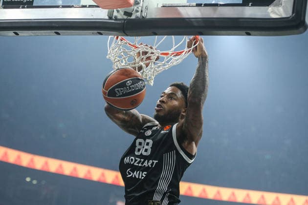Partizan v Crvena Zvezda - EuroLeague BELGRADE, SERBIA - DECEMBER 12: Tyrique Jones of Partizan in action during the EuroLeague match between Partizan and Crvena Zvezda at the Belgrade Arena in Belgrade, Serbia on December 12, 2025. Filip Stevanovic Anadolu Belgrade Serbia. Editorial use only. Please get in touch for any other usage.  Copyright: x2025xAnadoluxFilipxStevanovicx