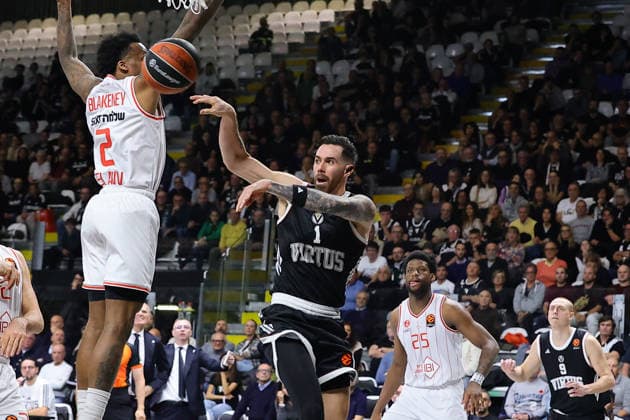 01 Luca VILDOZA Virtus Match BASKETBALL - EUROLEAGUE Virtus Bologna vs Hapoel IBI Tel Aviv 12-12-2025 02 Antonio Blakeney Hapoel IBI Tel Aviv Match BASKETBALL - EUROLEAGUE Virtus Bologna vs Hapoel IBI Tel Aviv 12-12-2025 during Virtus Bologna vs Hapoel Tel Aviv, Basketball Euroleague match in Bologna, Italy, December 12 2025  Copyright: xValentinoxOrsini IPAxSportx xipa-agency.netx xx IPA_69087350 IPA_Agency_IPA69087350