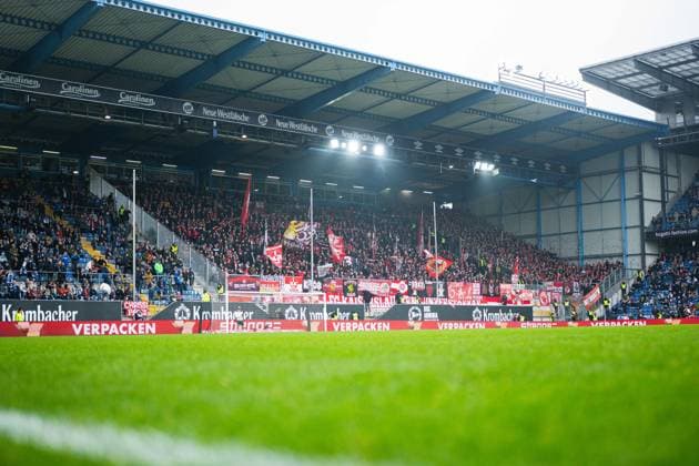 13 12 2025 Football, 2025 2026, 2 Bundesliga, Matchday 16, DSC Arminia Bielefeld 1 FC Kaiserslautern Fans Kaiserslautern DFL REGULATIONS PROHIBIT ANY USE OF PHOTOGRAPHS AS IMAGE SEQUENCES AND OR QUASI VIDEO