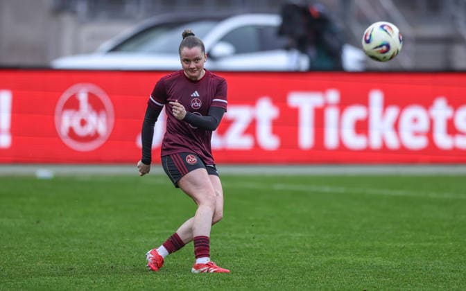 GER, Nuremberg, 1 FC Nuremberg vs VfL Wolfsburg, Google Pixel Bundesliga, Football, DFB, Season 2025 2026, Max Morlock Stadium, 13 Matchday in picture Jacqueline Baumgärtel 1 FC Nuremberg Women 20 before the match DFB DFL REGULATIONS PROHIBIT ANY USE OF PHOTOGRAPHS AS IMAGE SEQUENCES AND OR QUASI VIDEO, 13 12 2025 Copyright: HMBxMedia HendrikxHamelau