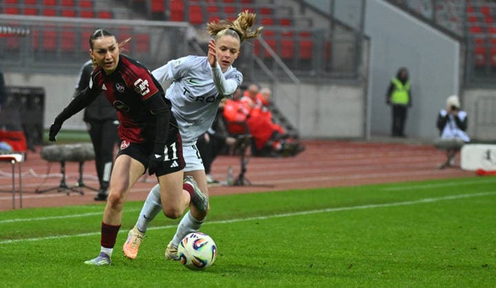 13 12 2025 Soccer season 2025 2026 1 Google Pixel Women Bundesliga 13 Matchday 1 FC Nürnberg FCN Club Clubfrauen VfL Wolfsburg Sportfoto Zink xwoxzix Lara Meroni 11, 1 FC Nürnberg FCN Vivien Endemann 25, VfL Wolfsburg