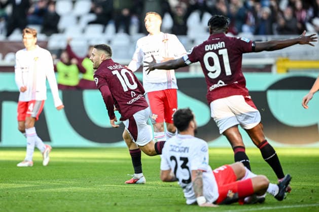 Cm Torino 13 12 2025 - campionato di calcio serie A Torino-Cremonese foto Cristiano Mazzi Image nella foto: esultanza gol Nikola Vlasic 
