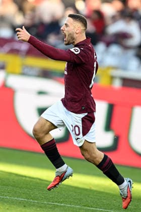 Cm Torino 13 12 2025 - campionato di calcio serie A Torino-Cremonese foto Cristiano Mazzi Image nella foto: esultanza gol Nikola Vlasic 