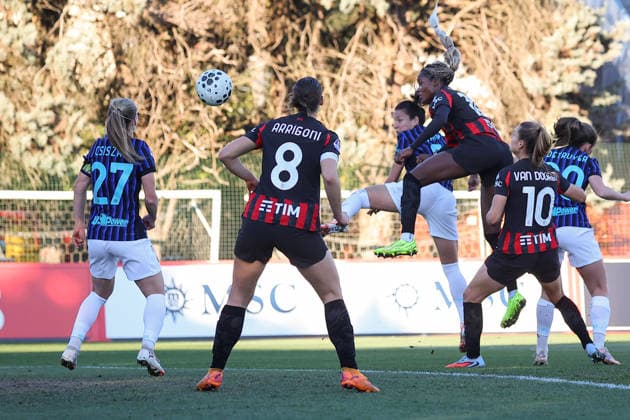 goal and exultation of Andres Sanz Ivana of Inter Women during AC Milan vs Inter - FC Internazionale, Italian football Serie A Women match in Milan, Italy, December 13 2025  Copyright: xRobertaxCorradin IPAxSportx xipa-agency.netx xx IPA_69098625 IPA_Agency_IPA69098625