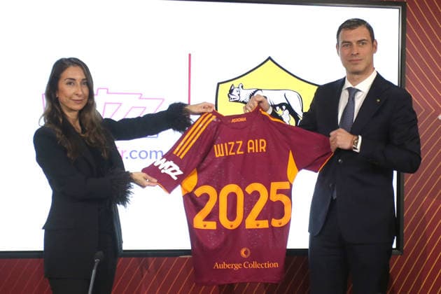 Football, Italy, AS Roma presents new sponsor Wizz Air
