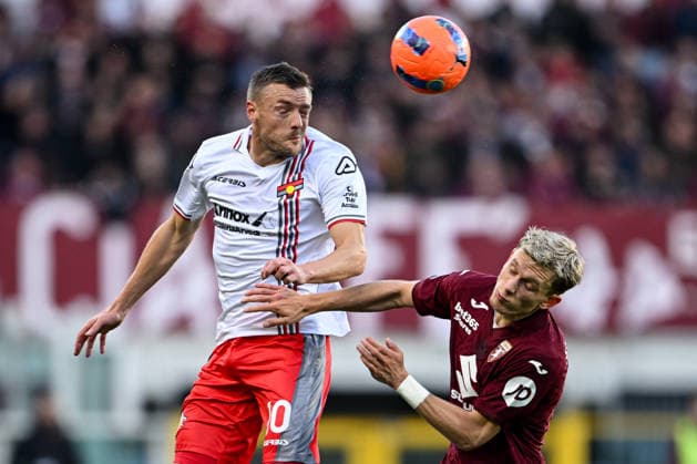 Cm Torino 13 12 2025 - campionato di calcio serie A Torino-Cremonese foto Cristiano Mazzi Image nella foto: Jamie Vardy-Marcus Pedersen 