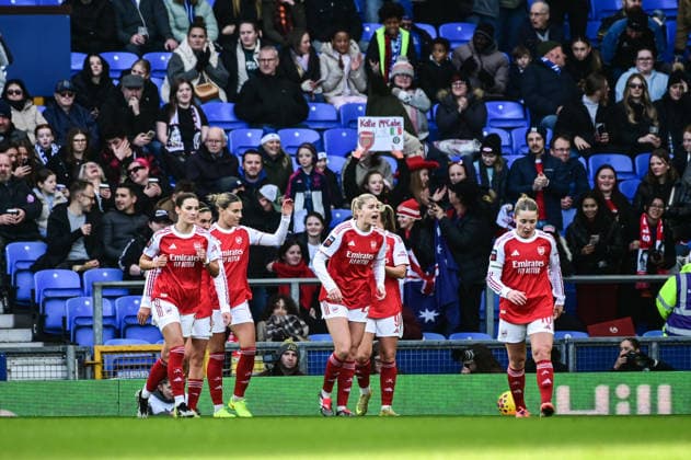 Everton vs Arsenal in the Barclays WSL at Goodison Par Featuring: Arsenal Where: Liverpool, United Kingdom When: 13 Dec 2025 Credit: Graham Finney Cover Images EDITORIAL USE ONLY. NOT FOR USE BY NEWSPAPERS BASED IN THE UK. Copyright: xx coverimg55336054