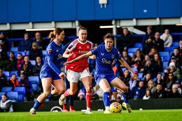 Everton vs Arsenal in the Barclays WSL at Goodison Par Featuring: Caitlin Foord Where: Liverpool, United Kingdom When: 13 Dec 2025 Credit: Graham Finney Cover Images EDITORIAL USE ONLY. NOT FOR USE BY NEWSPAPERS BASED IN THE UK. Copyright: xx coverimg55336075