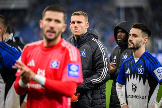 Soccer I Men I Season 2025 2026 I Bundesliga I Matchday 14 I TSG 1899 Hoffenheim Hamburger SV I 13 12 2025 Daniel Heuer Fernandes 1, Hamburger SV , Daniel Peretz 26, Hamburger SV Sinsheim PreZero Arena Baden Württemberg Germany Copyright: xLobecax xHenningxRohlfsx