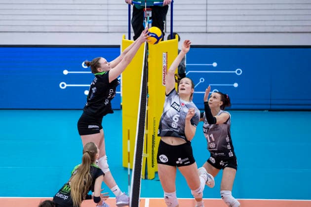 Volleyball, Women, VBL, Schwarz-Weiß Erfurt - Skurios Volleys Borken