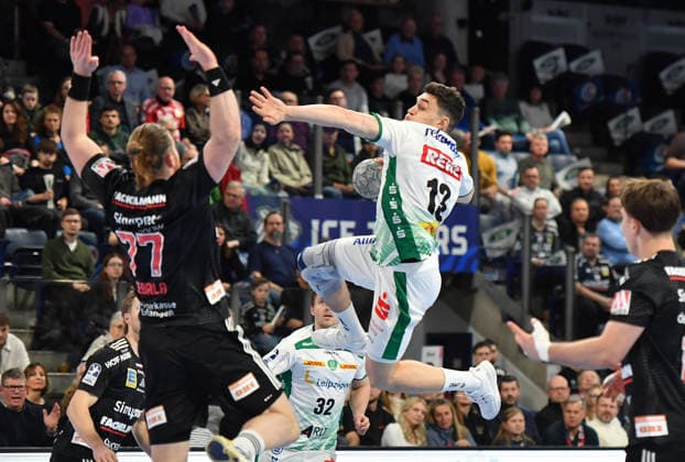 13 12 2025 Handball 1 Bundesliga DAIKIN HBL Season 2024 2025 17 Matchday HC Erlangen Metropolregion Nuremberg HCE SC DHfK Leipzig OGo xOGox Maciej Gebala 77, HC Erlangen HCE Matej Klima 13, SC DHfK Leipzig