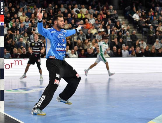 13 12 2025 Handball 1 Bundesliga DAIKIN HBL Season 2024 2025 17 Matchday HC Erlangen Metropolregion Nuremberg HCE SC DHfK Leipzig OGo xOGox Khalifa Ghedbane 96, HC Erlangen HCE