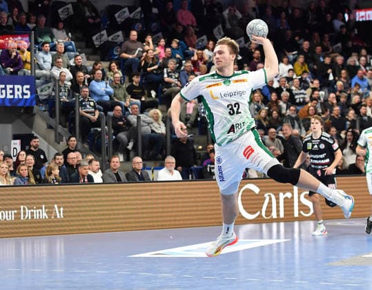 13 12 2025 Handball 1 Bundesliga DAIKIN HBL Season 2024 2025 17 Matchday HC Erlangen Metropolregion Nuremberg HCE SC DHfK Leipzig OGo xOGox Franz Semper 32, SC DHfK Leipzig