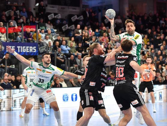 13 12 2025 Handball 1 Bundesliga DAIKIN HBL Season 2024 2025 17 Matchday HC Erlangen Metropolregion Nuremberg HCE SC DHfK Leipzig OGo xOGox Maciej Gebala 77, HC Erlangen HCE Florian Scheerer 10, HC Erlangen HCE Dean Bombac 67, SC DHfK Leipzig
