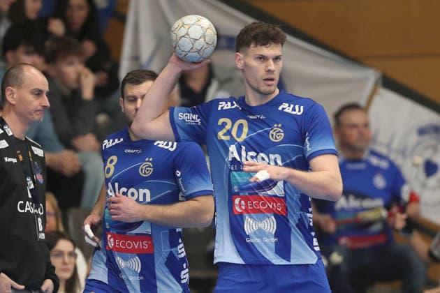 13 12 2025, Men, Handball, Season 2025 2026, 2 Handball Bundesliga, 15 Matchday TV Grosswallstadt 1 VfL Potsdam Finn Wullenweber 20, TV Grosswallstadt Elsenfeld Untermainhalle Bayern Germany