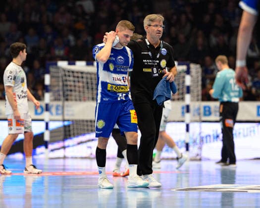 Vincent, Buechner left winger, ThSV Eisenach, 74 GER, ThSV Eisenach vs FRISCH AUF Göppingen, 1 Daikin Handballbundesliga, Handball, Matchday 17, Season 2025 2026, 13 12 2025 GER, ThSV Eisenach vs FRISCH AUF Göppingen, 1 Daikin Handballbundesliga, Handball, Matchday 17, Season 2025 2026, 13 12 2025 Eisenach Copyright: xEibner-Pressefoto MartinxHerbstx EP_MHT