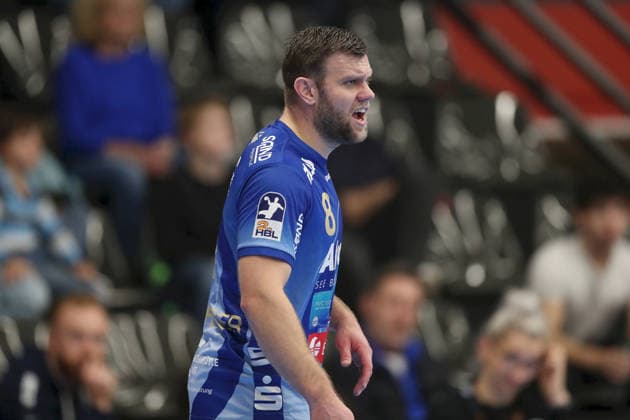 13 12 2025, Men, Handball, Season 2025 2026, 2 Handball Bundesliga, 15 Matchday TV Grosswallstadt 1 VfL Potsdam Florian Eisenträger 8, TV Grosswallstadt Elsenfeld Untermainhalle Bayern Germany