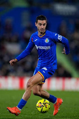 December 13, 2025, Getafe, Madrid, Spain: Juan Iglesias of Getafe CF in action during the Spanish League, LaLiga EA Sports, football match played between Getafe CF and RCD Espanyol at Coliseum de Getafe stadium on December 13, 2025, in Getafe, Spain. Getafe Spain - ZUMAa181 20251213_zaa_a181_258 Copyright: xDennisxAgyemanx