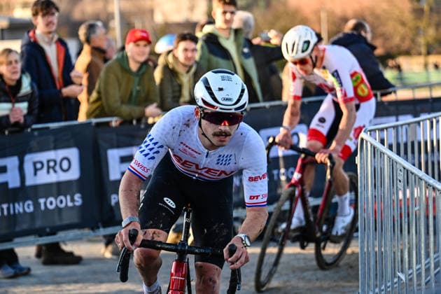 Men SUYS Leiecross Kortrijk British national champion Cameron Mason from the Seven racing team participates in the men s elite race of the SUYS Leiecross Kortrijk, stage 4 of 7 of the Exact Cross competition, in Kortrijk, Belgium, on December 13, 2025. Kortrijk Belgium  Copyright: xGautierxDemouveauxx originalFilename:demouveaux-notitle251213_nps0Q.jpg