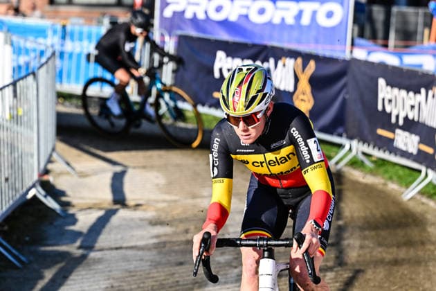 Women SUYS Leiecross Kortrijk Belgian national champion Marion Norbert Riberolle from team Crelan-Corendon participates in the women s elite race of the SUYS Leiecross Kortrijk, stage 4 of 7 in the Exact Cross competition, in Kortrijk, Belgium, on December 13, 2025. Kortrijk Belgium  Copyright: xGautierxDemouveauxx originalFilename:demouveaux-notitle251213_npJfR.jpg