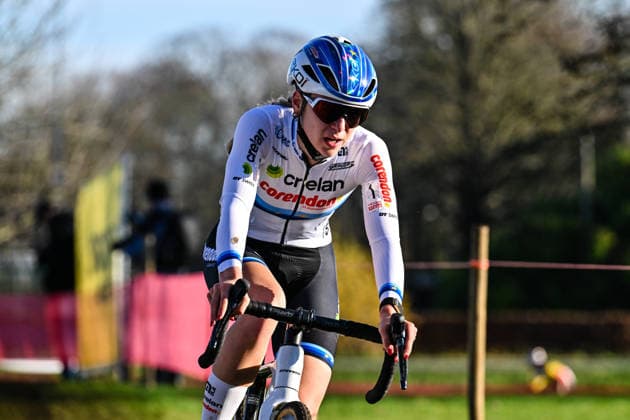 Women SUYS Leiecross Kortrijk Dutch rider Inge van der Heijden, European champion from the team Creland-Corendon, participates in the women s elite race of the SUYS Leiecross Kortrijk, stage 4 7 in the Exact Cross competition, in Kortrijk, Belgium, on December 13, 2025. Kortrijk Belgium  Copyright: xGautierxDemouveauxx originalFilename:demouveaux-notitle251213_nplqn.jpg