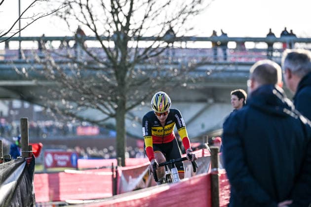 Women SUYS Leiecross Kortrijk Belgian national champion Marion Norbert Riberolle from team Crelan-Corendon participates in the women s elite race of the SUYS Leiecross Kortrijk, stage 4 of 7 in the Exact Cross competition, in Kortrijk, Belgium, on December 13, 2025. Kortrijk Belgium  Copyright: xGautierxDemouveauxx originalFilename:demouveaux-notitle251213_np76h.jpg