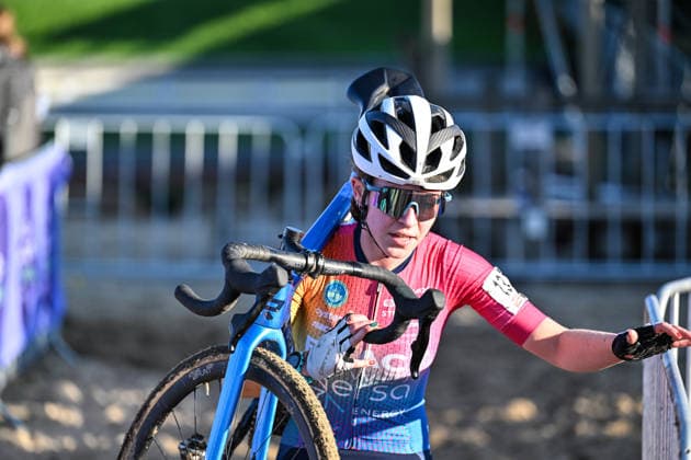 Women SUYS Leiecross Kortrijk British rider Ellie Mitchinson from team Exact Power - Versa Energy participates in the women s elite race of the SUYS Leiecross Kortrijk, stage 4 of 7 of the Exact Cross competition, in Kortrijk, Belgium, on December 13, 2025. Kortrijk Belgium  Copyright: xGautierxDemouveauxx originalFilename:demouveaux-notitle251213_np1Cp.jpg