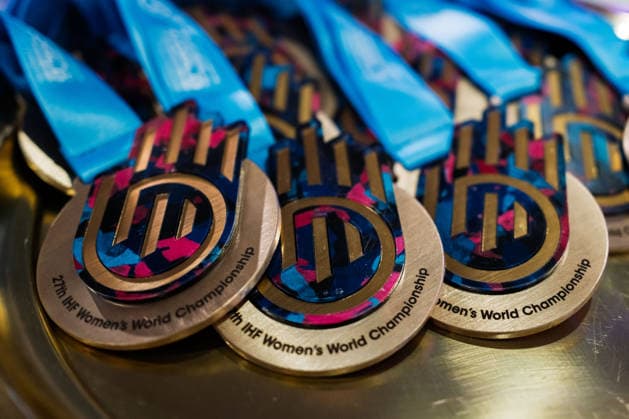 Handball, Womens World Championship, semi-final France Germany Gold medal 27th IHF Women™s World Championship, medal Rotterdam Ahoy Netherlands