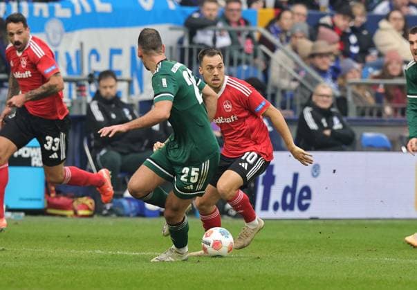 14 12 2025 Soccer Season 2025 2026 2 Soccer Bundesliga 16 Matchday FC Schalke 04 S04 Knappen 1 FC Nuremberg FCN Club Sportfoto Zink DaMa xdaxmax DFL regulations prohibit any use of photographs as image sequences and or quasi video only for editorial use Nikola Katic 25, FC Schalke 04 S04 Julian Justvan 10, 1 FC Nuremberg FCN