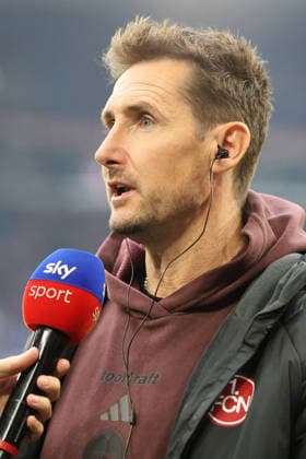 Head coach Miroslav Klose 1 FC Nuremberg at the match of the 2 Bundesliga season 2025 26 FC Schalke 04 1 FC Nuremberg Copyright Thomas Pakusch