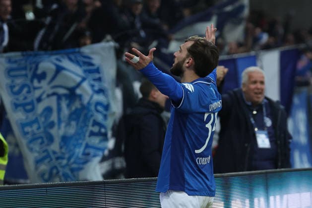 2025 12 14 xjfx 2 Bundesliga SV Darmstadt 98 SC Preussen Muenster v l , Kilian Julian Corredor SV Darmstadt 98 Torjubel, Goal celebration, celebrate the goal DFL DFB REGULATIONS PROHIBIT ANY USE OF PHOTOGRAPHS as IMAGE SEQUENCES and or QUASI VIDEO Copyright: JoaquimxFerreira