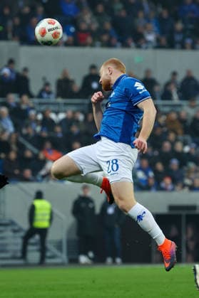 2025 12 14 xjfx 2 Bundesliga SV Darmstadt 98 SC Preussen Muenster v l , Paul Will SV Darmstadt 98 in aktion, in action, DFL DFB REGULATIONS PROHIBIT ANY USE OF PHOTOGRAPHS as IMAGE SEQUENCES and or QUASI VIDEO Copyright: JoaquimxFerreira