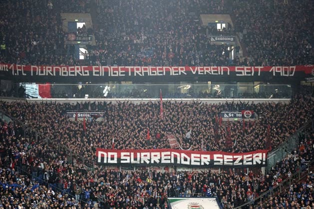 Fans of 1 FC Nuremberg at the match of the 2 Bundesliga season 2025 26 FC Schalke 04 1 FC Nuremberg Copyright Thomas Pakusch