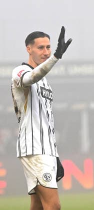 Soccer 2 Bundesliga Season 2025 26 14 12 2025 Ursapharm Arena SV Elversberg elv Fortuna Düsseldorf d 1 0 Younes EBNOUTALIB SV Elversberg Soccer 2 Bundesliga SV Elversberg