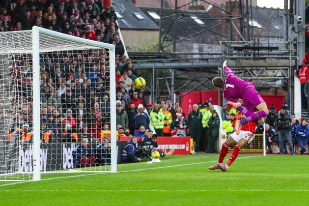 Nottingham Forest v Tottenham Hotspur, Premier League Callum Hudson-Odoi Of Nottingham Forest scores a GOAL 2-0 during the Nottingham Forest v Tottenham Hotspur Premier League match at the City Ground, West Bridgford, England on 14 December 2025 Credit: Lee Keuneke Every Second Media Editorial use only. All images are copyright Every Second Media Limited. No images may be reproduced without prior permission. All rights reserved. Premier League and Football League images are subject to licensing agreements with Football DataCo Limited. see https: www.football-dataco.com Copyright: xIMAGO EveryxSecondxMediax ESM-1708-0053 LeexKeunekex xEveryxSecondxMediax