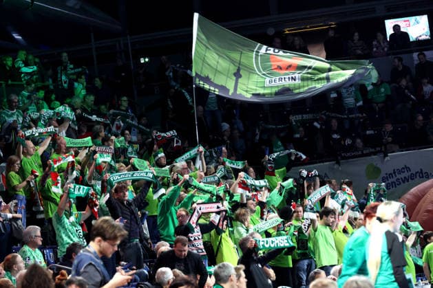 DEU, DHB, 1 HBL, Fuechse Berlin vs Wetzlar, 14 12 2025, Max Schmeling Halle, Berlin, DEU, DHB, 1 HBL, Fuechse Berlin vs Wetzlar, in the picture Fuechse Fans,Fanblock nordphotoxGmbHx xEngler nph00076