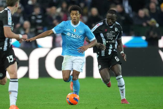 UDINE, ITALY - DECEMBER 14: David Neres of SSC Napoli during the match between Udinese Calcio and SSC Napoli at Bluenergy Stadium on December 14, 2025 in Udine, Italy Copyright: xFOTOAGENZIAx