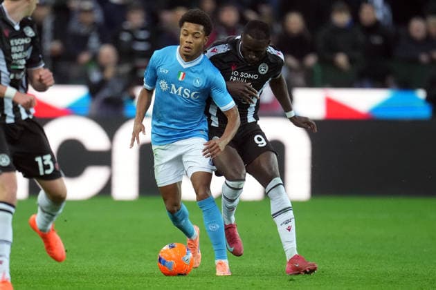 UDINE, ITALY - DECEMBER 14: David Neres of SSC Napoli during the match between Udinese Calcio and SSC Napoli at Bluenergy Stadium on December 14, 2025 in Udine, Italy Copyright: xFOTOAGENZIAx