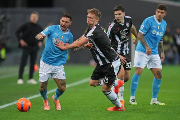 UDINE, ITALY - DECEMBER 14: Matteo Politano of SSC Napoli during the match between Udinese Calcio and SSC Napoli at Bluenergy Stadium on December 14, 2025 in Udine, Italy Copyright: xFOTOAGENZIAx