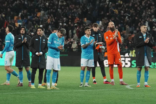 UDINE, ITALY - DECEMBER 14: players of SSC Napoli during the match between Udinese Calcio and SSC Napoli at Bluenergy Stadium on December 14, 2025 in Udine, Italy Copyright: xFOTOAGENZIAx