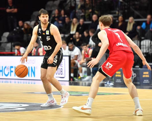 14 12 2025 Basketball Season 2025 2026 2 Bundesliga Pro A 12 Matchday Nuremberg Falcons Basketball Club NBC Artland Dragons OGo xogox Tim Köpple Koepple 5, Nuremberg Falcons BC NBC