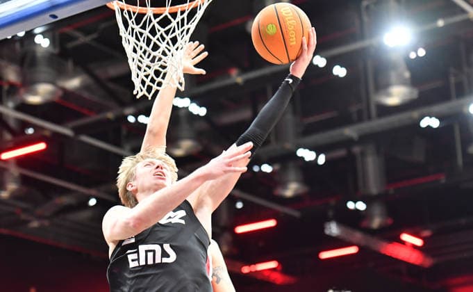 14 12 2025 Basketball Season 2025 2026 2 Bundesliga Pro A 12 Matchday Nuremberg Falcons Basketball Club NBC Artland Dragons OGo xogox Trevor James Baskin 22, Nuremberg Falcons BC NBC