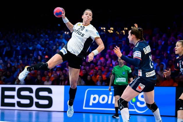 Handball, Womens World Championship, Final Germany Norway Emily Vogel Germany , Ingvild Bakkerud Norway Rotterdam Ahoy Arena Netherlands