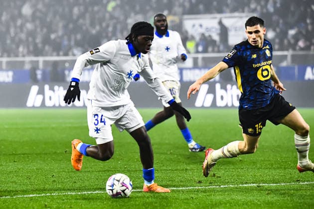 FOOTBALL : AJ Auxerre vs Lille OSC - Ligue 1 - JournÃ e 16 - 14 12 2025 Rudy Matondo (AJ Auxerre) AuxerreFrance  Copyright: xBaptistexAutissierx