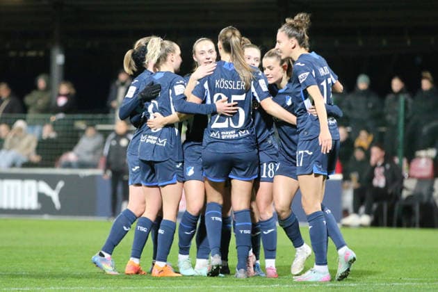 14 12 2025 Soccer Women 2025 2026 Google Pixel Women Bundesliga 13 Matchday RB Leipzig TSG Hoffenheim RB Training Center at Cottaweg Leipzig TSG Hoffenheim goal celebration after the 0 1 Leipzig Saxony Germany
