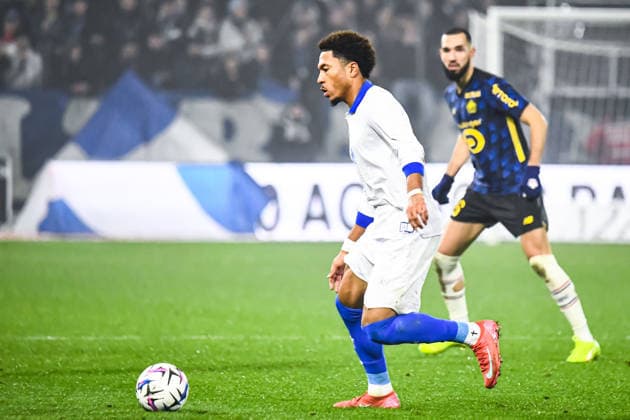 FOOTBALL : AJ Auxerre vs Lille OSC - Ligue 1 - JournÃ e 16 - 14 12 2025 Danny Namaso (AJ Auxerre) AuxerreFrance  Copyright: xBaptistexAutissierx